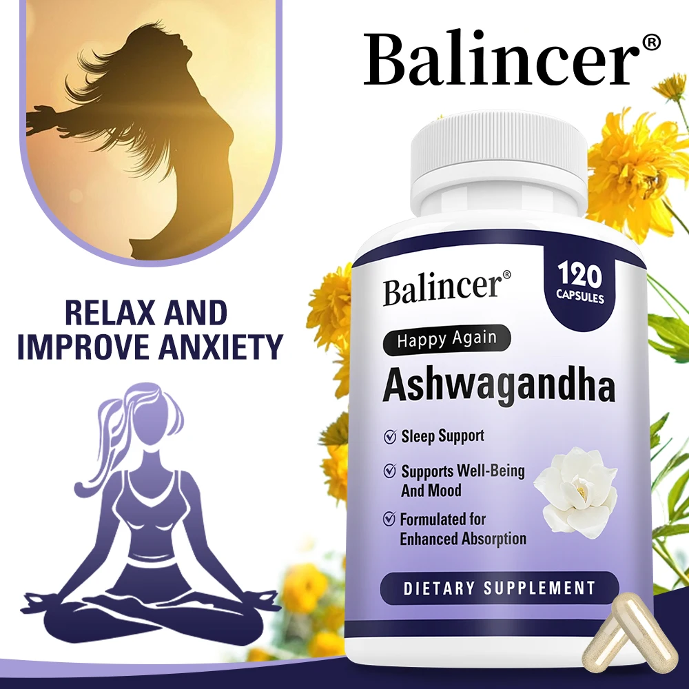 

Organic Ashwagandha Root Capsules, Support Stress Relief, Mood Balance, Sleep Quality, Energy, Cognitive & Immune Health