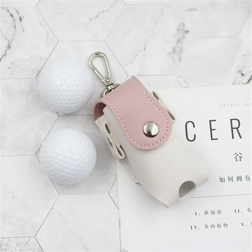 

Водонепроницаемая поясная сумка для мини-гольфа на 2 мяча с клипсой для ти-сов, из искусственной кожи, для гольф-полей