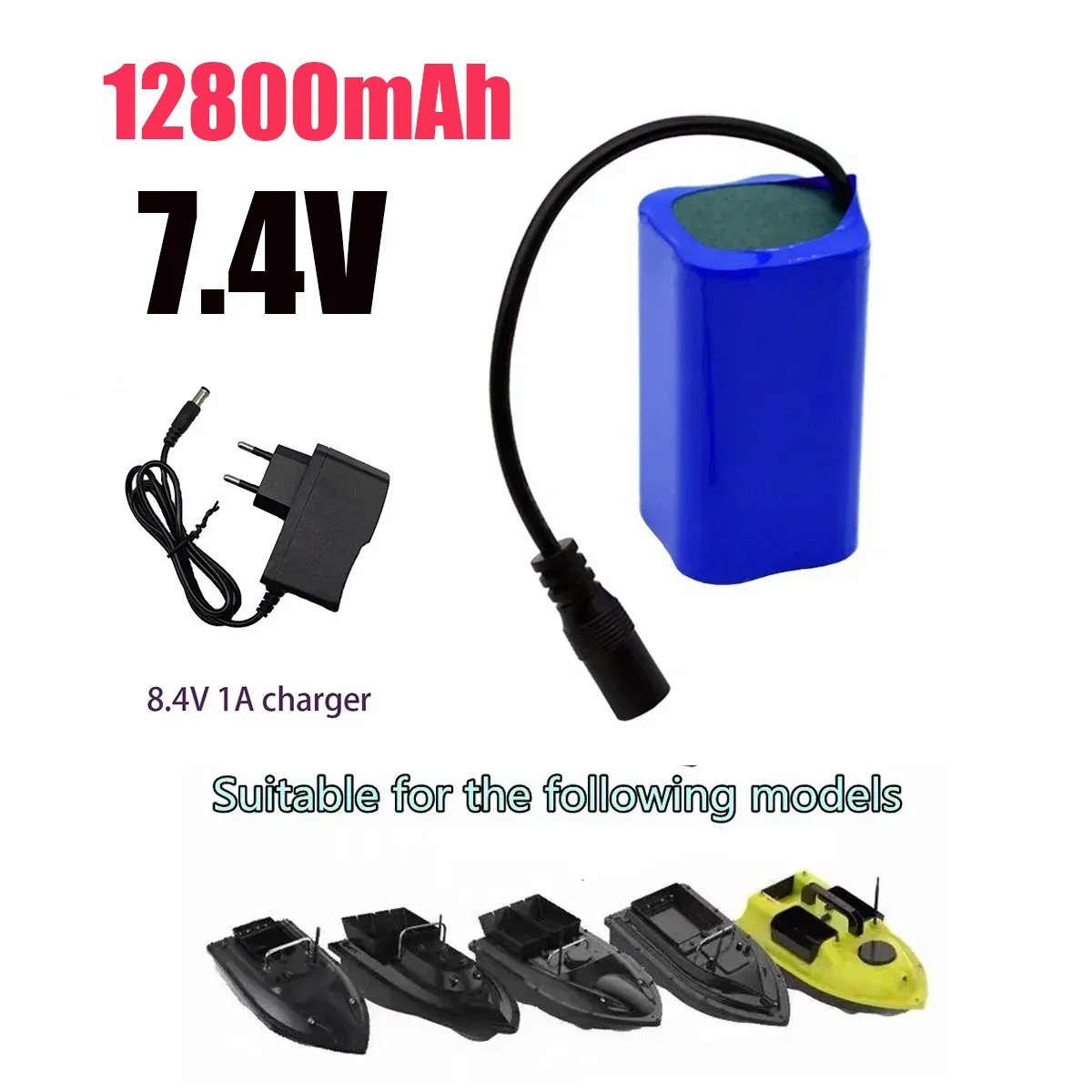 

7.4V 12800mAh 6800mAh Battery For T188 T888 2011-5 V007 C18 H18 So on Remote Control RC Fishing Bait Boat Parts