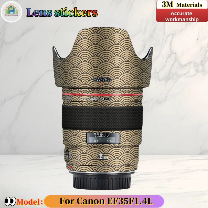 

EF35F1.4L For Canon EF35 F1.4L Camera lens sticker, DIY skin, Precision tailoring wear-resistant protective film