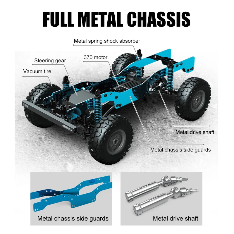 JJRC Q121 RC CAR 4WD Mountaineering Off-Road High Speed Vehicle 1:12 Size RC Car Simulation Hummer Truck Model Children\'s Toys