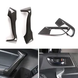 Car Styling Carbon Fiber Texture Door Panel Handle Grab Door Bowl Cover Trim For Toyota 86 Subaru BRZ 2012 - 2018 2019 2020
