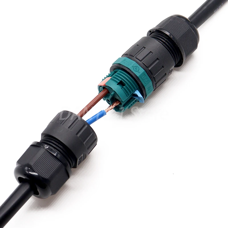 Wire waterproof connector IP68 screw-free quick connection terminal block straight cable connector outdoor connector