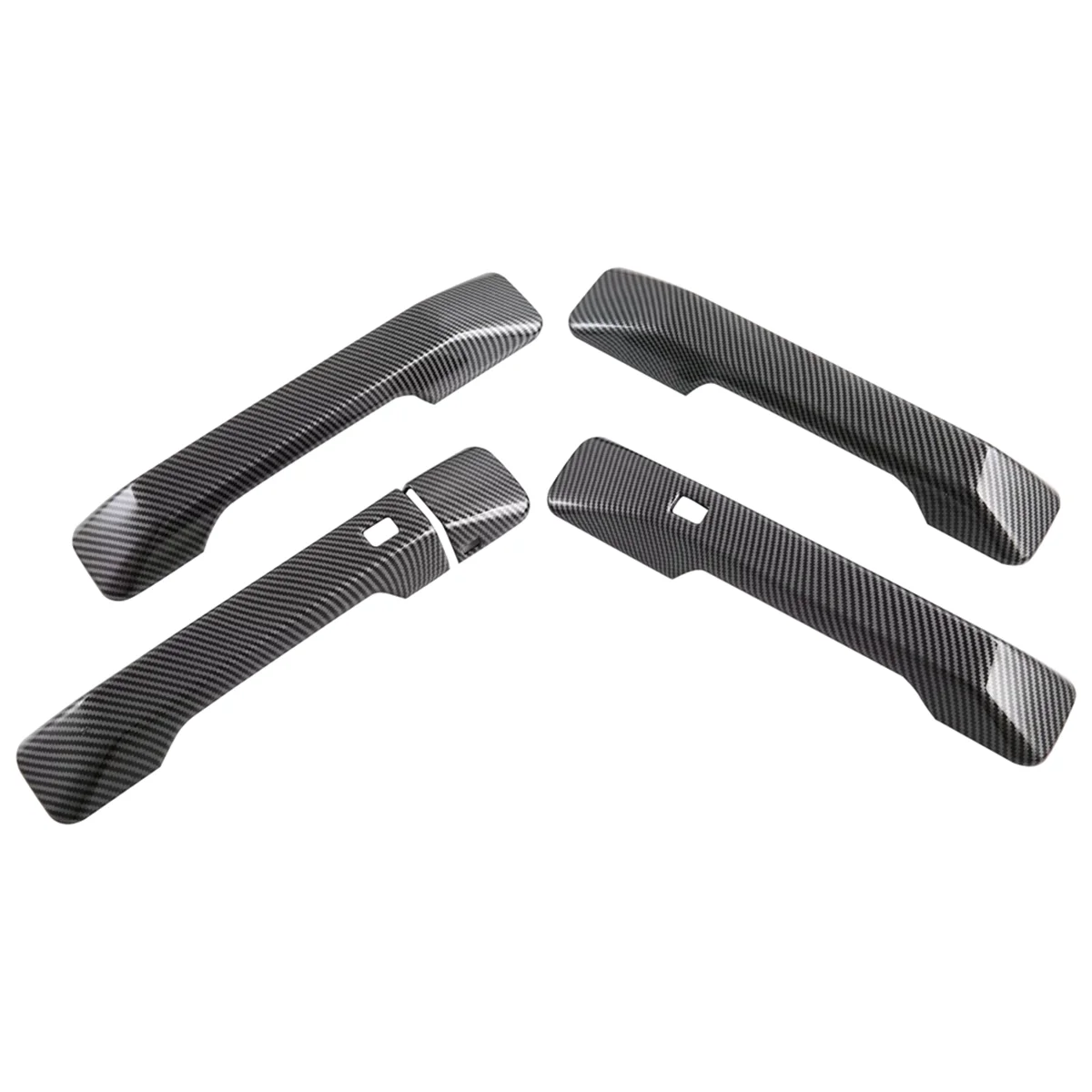 For Hyundai Santa Fe MX5 2024 LHD Carbon Fiber Car Exterior Door Handle Cover Trim Accessories,Press Button Version