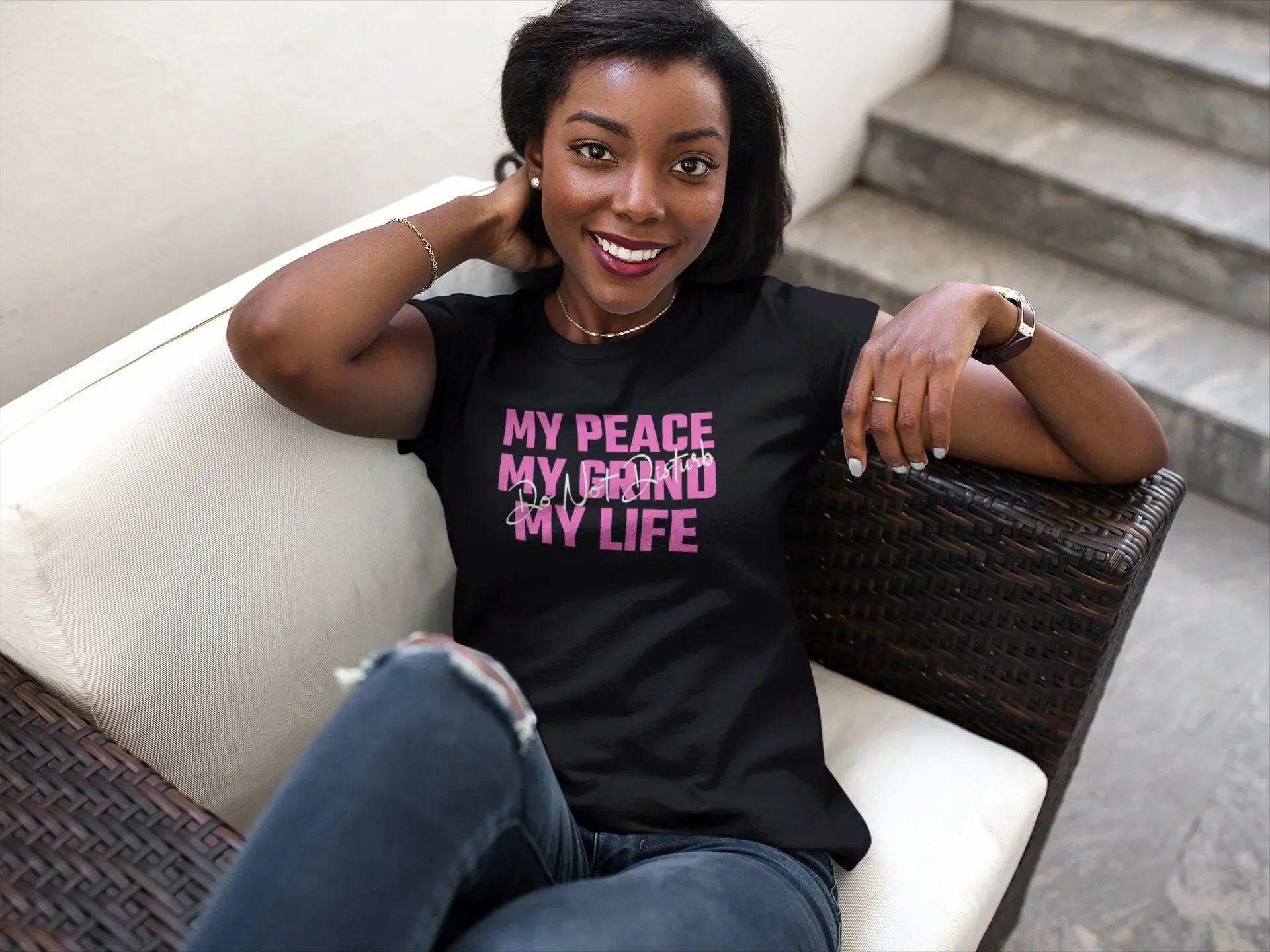 Do Not Disturb My Peace Grind Life Women'S Softstyle T Shirt
