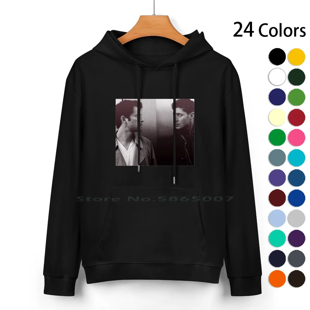 Destiel Cotton Hoodie Sweater 24 Colors Supernatural Spn Dean Winchester Castiel Destiel Ship Fandom Tumblr Sam Winchester