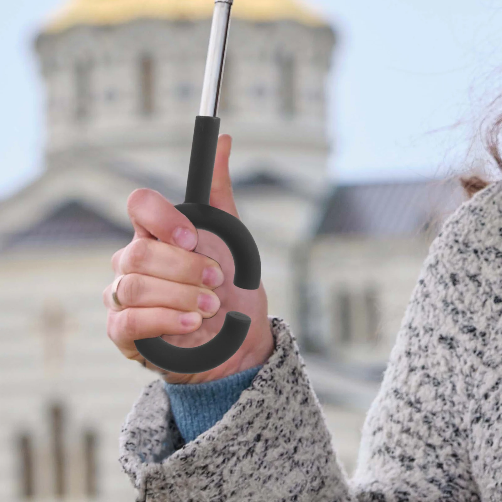 

Compact Folding Umbrella Handle Replacement Plastic Grip for Uv Rain Umbrella Comfortable Sturdy Handle Replacement for Daily