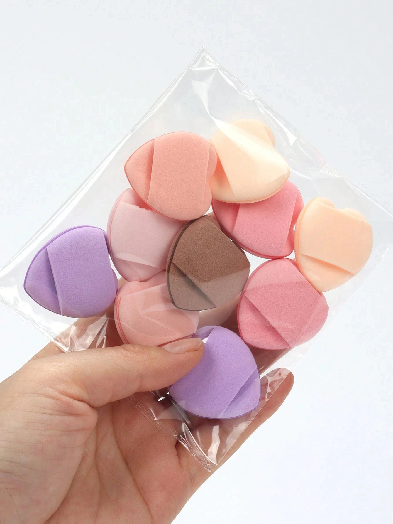 10/20/50 szt. Mini gąbki do makijażu, zawiera gąbki do poduszki powietrznej, gąbki mieszane bez lateksu i gąbki do makijażu