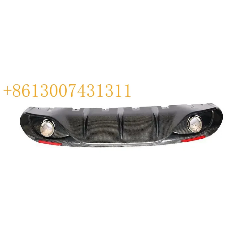 FactoryGlossy Black Carbon Fiber Rear Bumper Diffuser Lip Custom Universal Fit Auto Styling Part