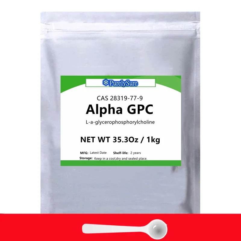 50g-1000g 99% aAlpha GPC,L-a-glycerophosphorylcholined,CAS 28319-77-9,Factory Direct Sale