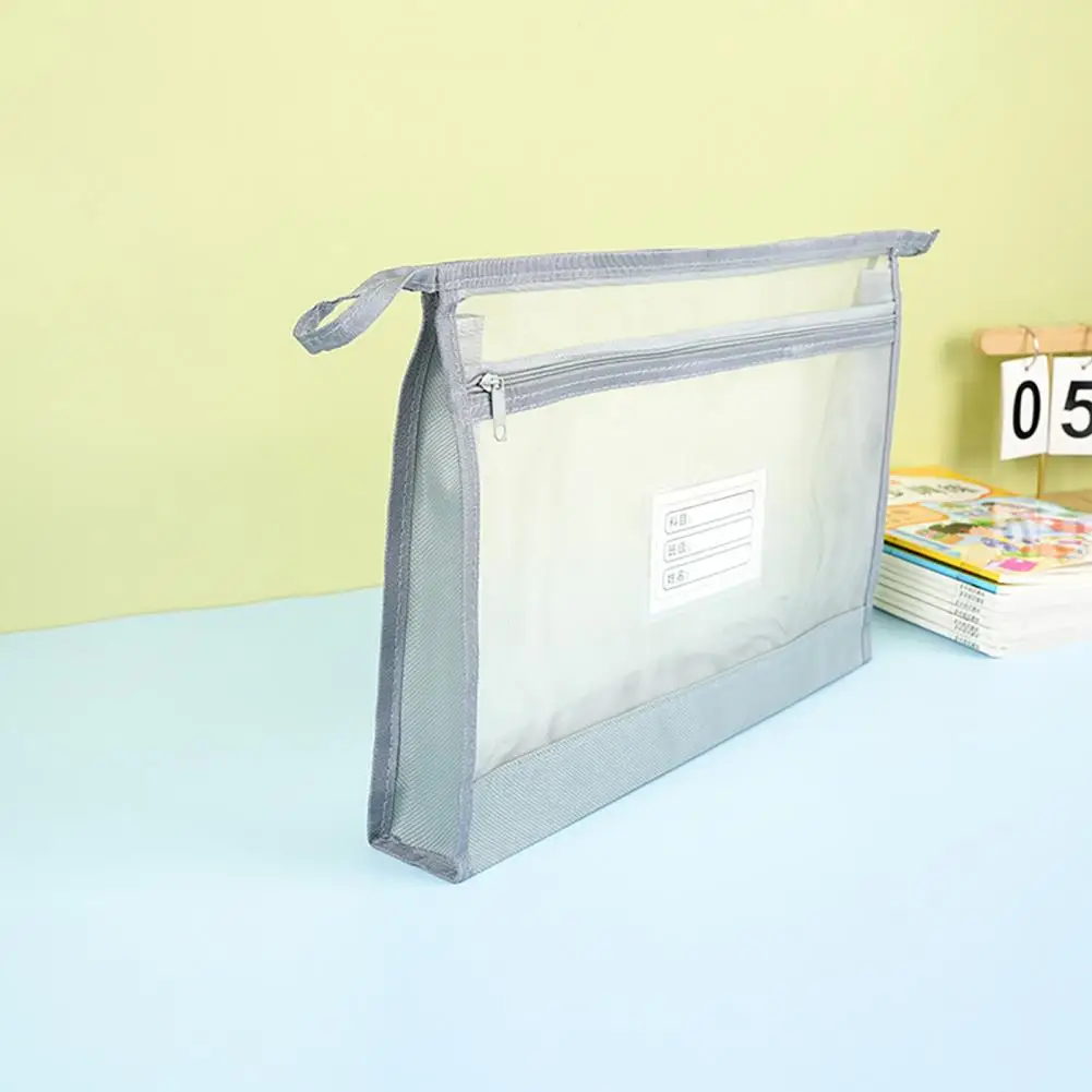 Органайзер для рабочих документов, прозрачный двухслойный сетчатый чехол на молнии для документов формата А4, организация офисных школьных принадлежностей для путешествий