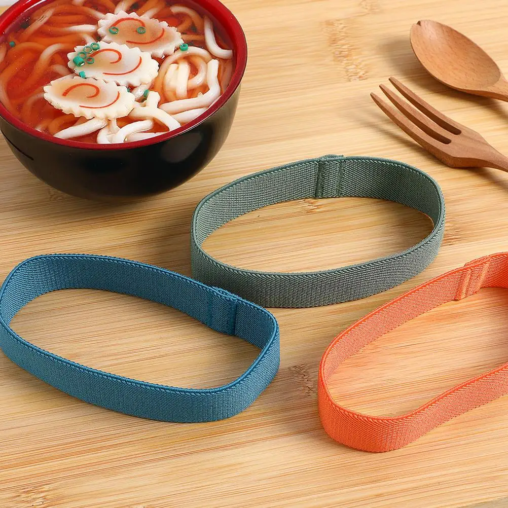 Set di 8 pezzi di cinghie elastiche per il pranzo, cinghie elastiche per il pranzo, fascia ad alta elasticità, cintura di fissaggio, sostituzione del contenitore dei pasti