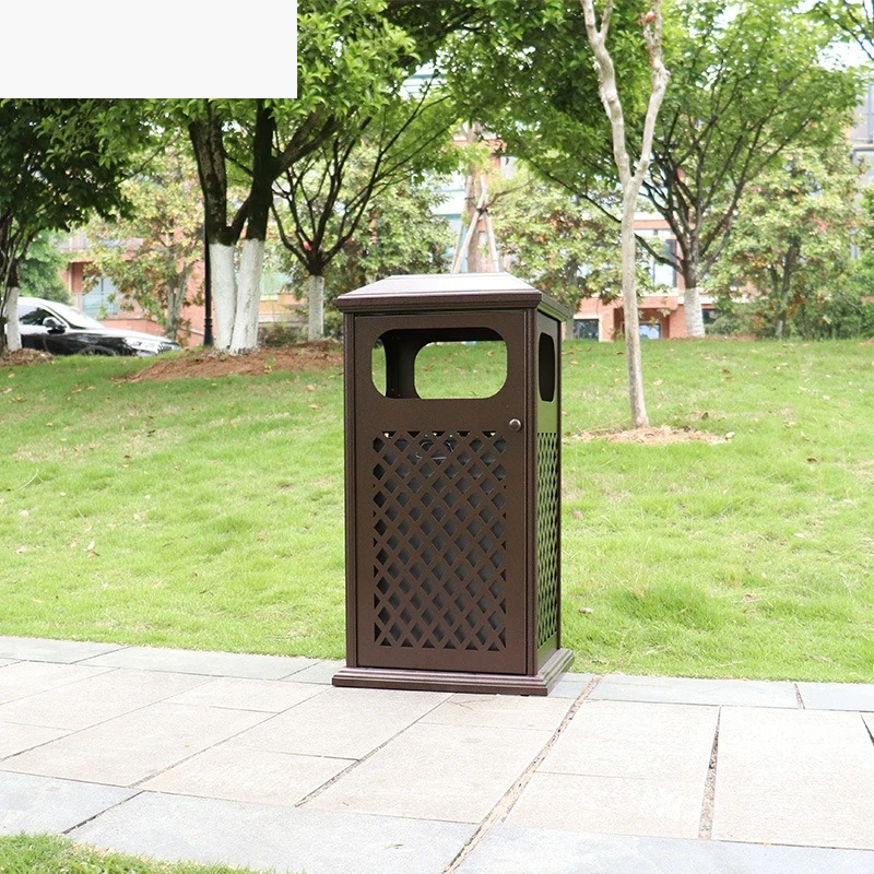 

Outdoor garden, courtyard, high-end cast aluminum trash bin, community property management fruit peel bin, hotel lobby trash bin