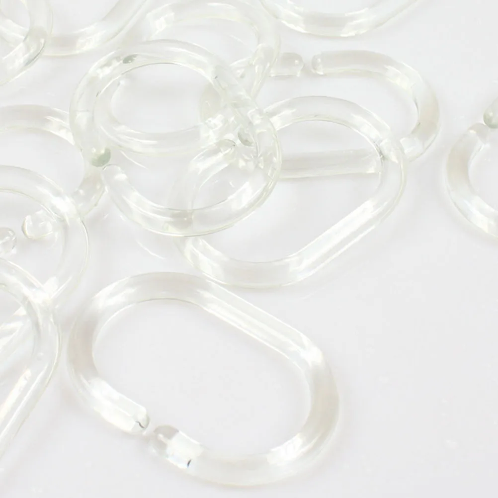 

24 шт. пластиковых крючков для душевой шторки, формой С, для крепления занавески, эластичные, легкие, для ванной комнаты и гардеробной