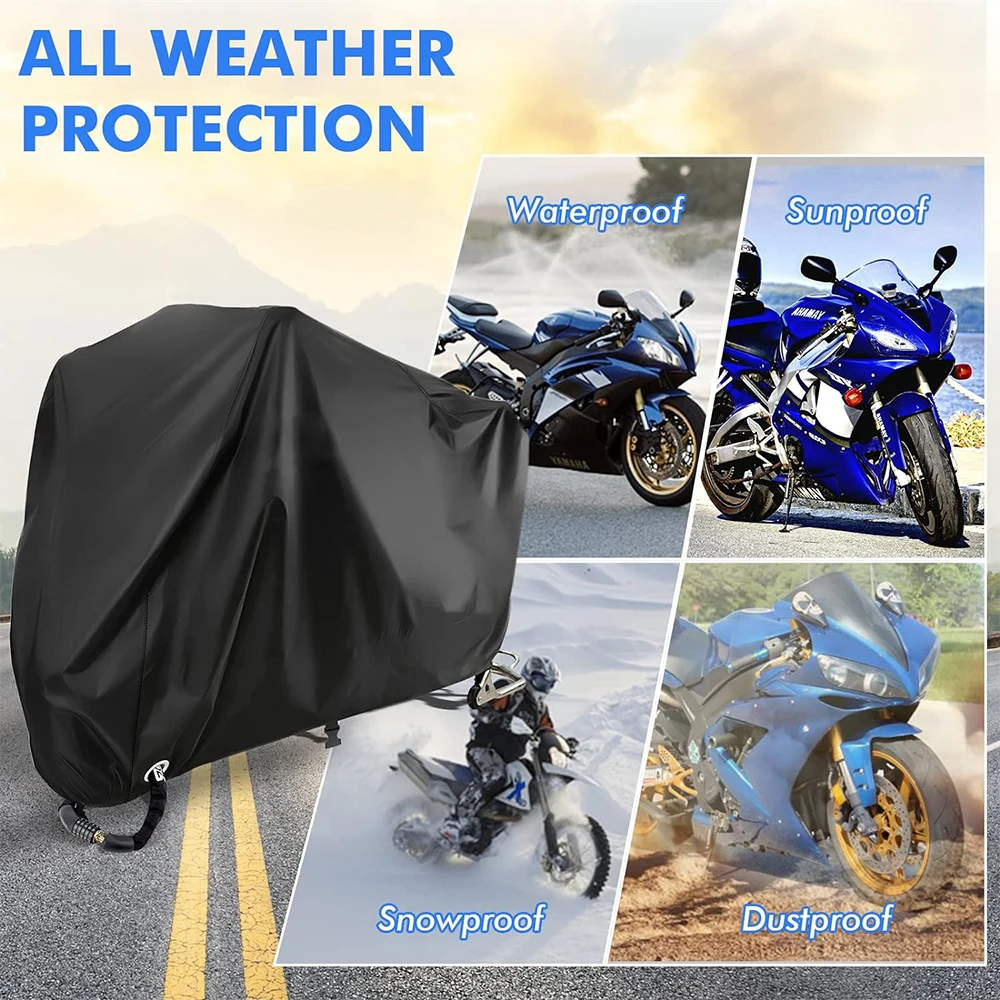 

Bicycle Rain Cover Waterproof Sun Protection - All-Weather Dust Windproof with Lock Hole, Fit Mountain/MTB Road Dirt Bike