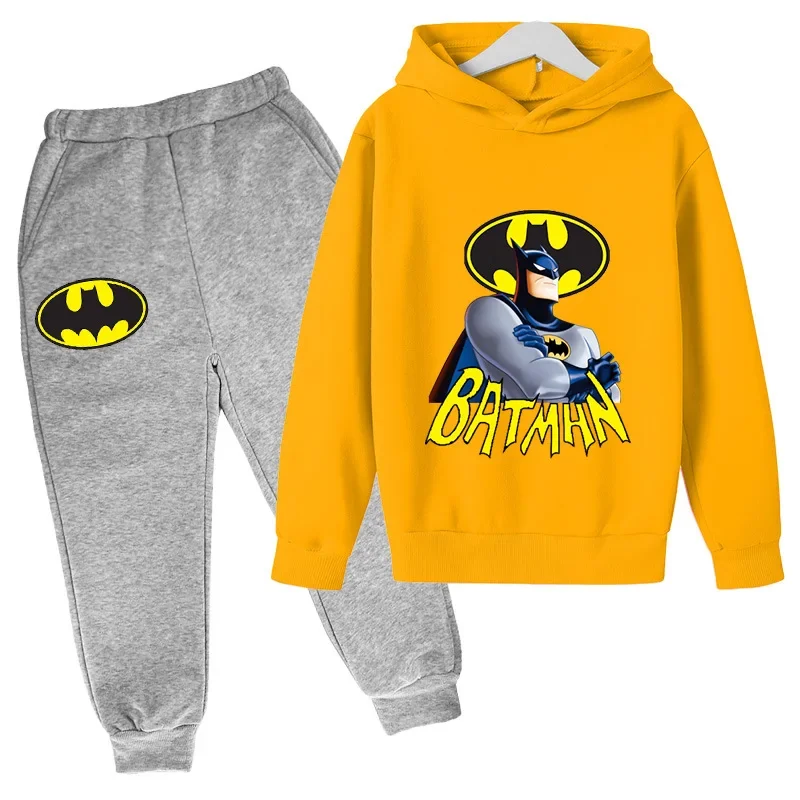 Batman Marvel DC Children\'s leisure Sweater  Suit Two-Piece Hoodie New Hero Pullover