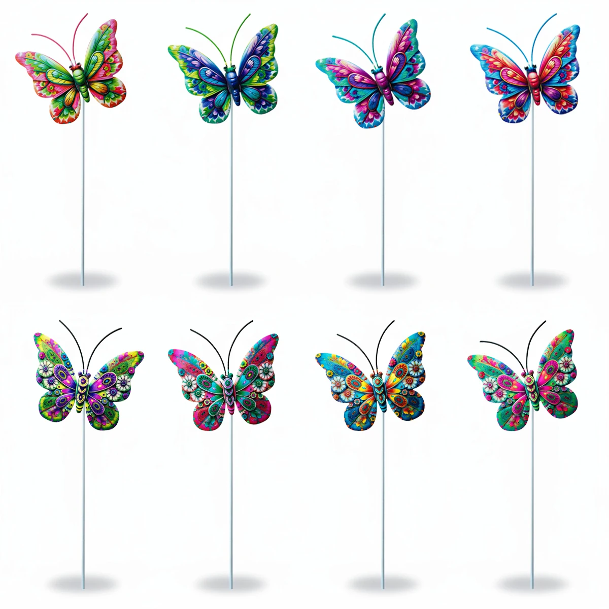 

4PCS Metal Butterfly Garden Stakes, Outdoor Lawn & Patio Decor for Flower Pots, Yard, Wedding Party | Perfect Mother's Day Gift