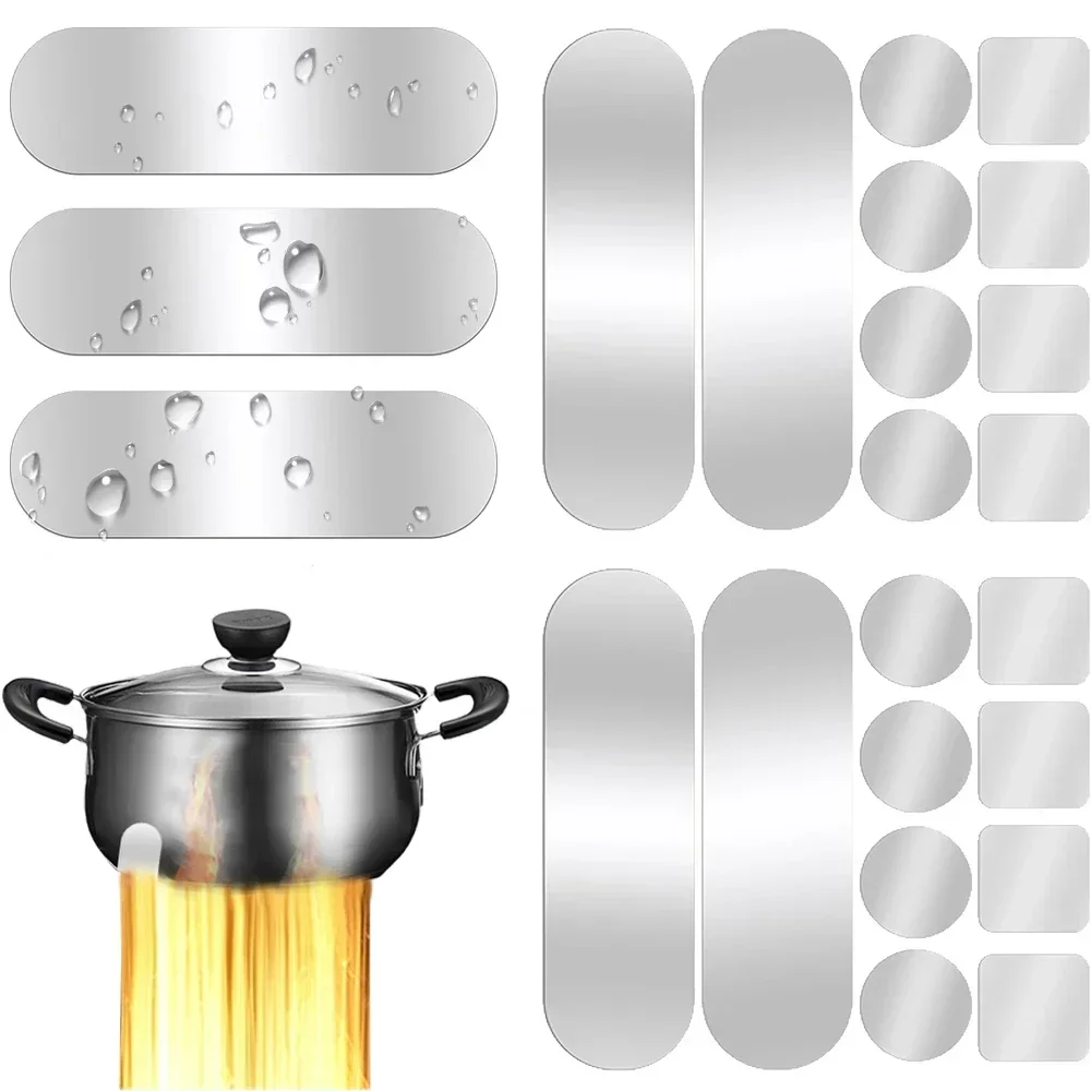 10/5/1Pc Stainless Steel Patches Sticker Pot Repair Tape Kit Waterproof High Temperature Resistance Kitchen Aluminum Foil Paster