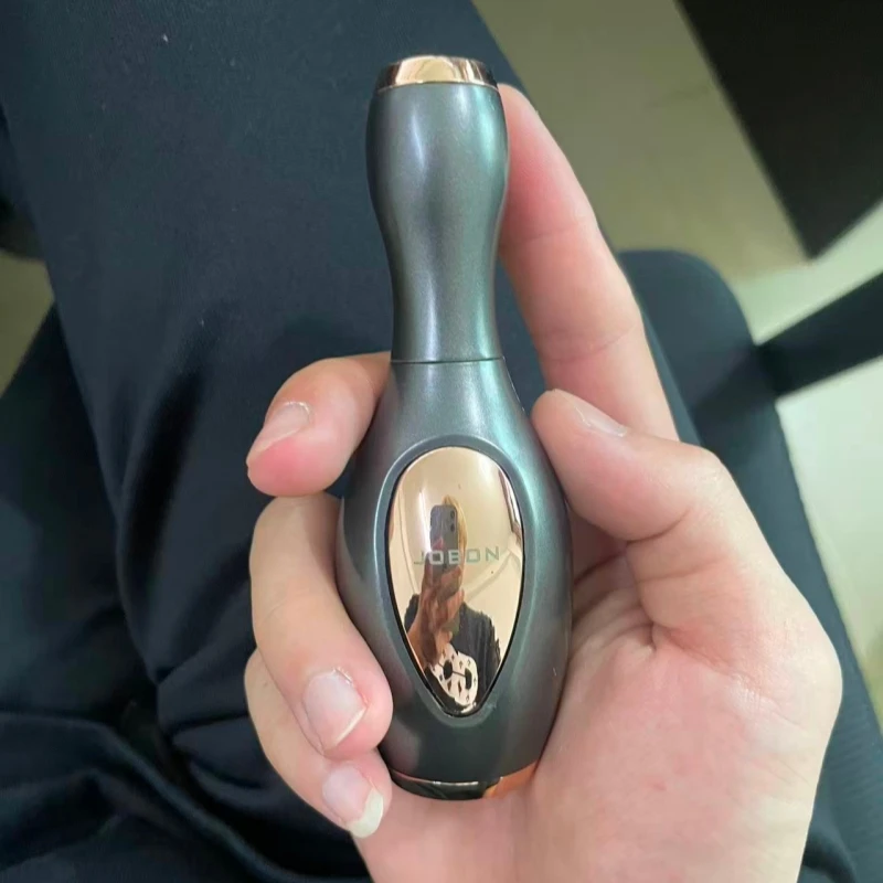 

Jobon Bowling Shaped Turbo Torch Lighter Desktop Decoration Metal Outdoor Windproof Direct Charge Blue Flame Jet Lighter