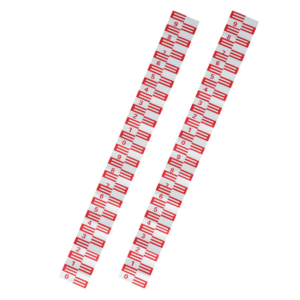 2Pcs Waterproof Reflective Pool Water Level Indicator Stickers Self Adhesive Measuring Ruler Outdoor Indoor Swimming Pool Level