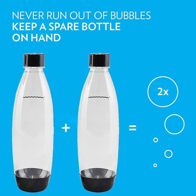 

1L Twin Pack Dishwasher Safe Slim Bottle (Black)