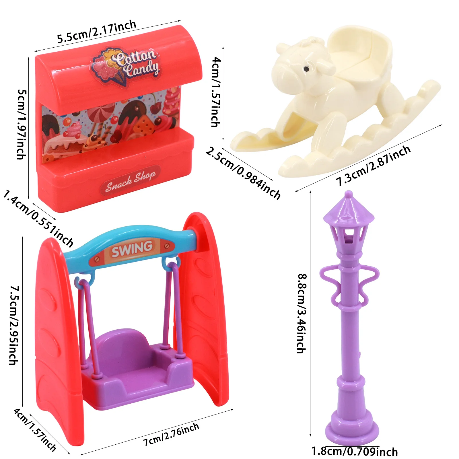 Mini ensemble de meubles pour maison de poupée, équipement de jeu en plein air, cadeau idéal pour les enfants et les collectionneurs, parfait pour les jeux de rôle imaginatifs