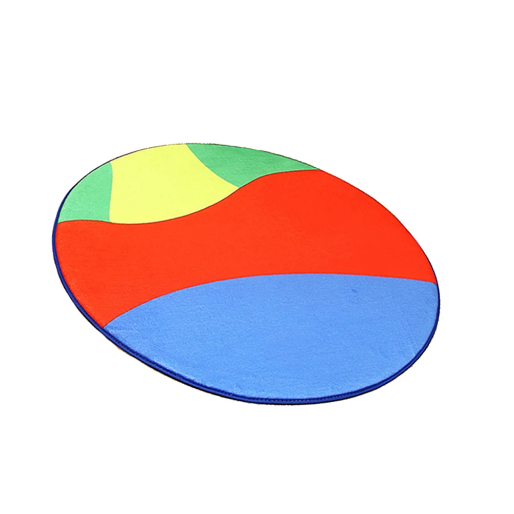 

1Pcs Round Shape Colorful Floor Mat Comfortable Durable Polyester Foot Carpet for Home Shop Hotel Use Round Floor Mat