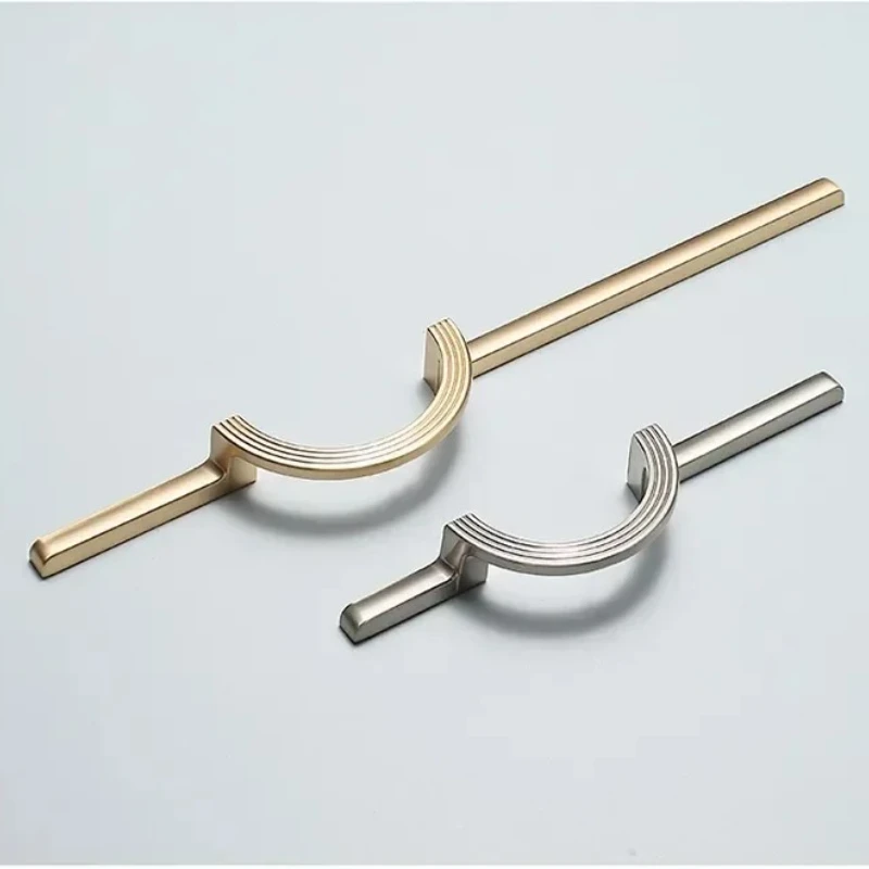 1Pcs Modern Minimalist High-end Circular Long Handle Wardrobe Knobs Cabinet Door Drawer Handle