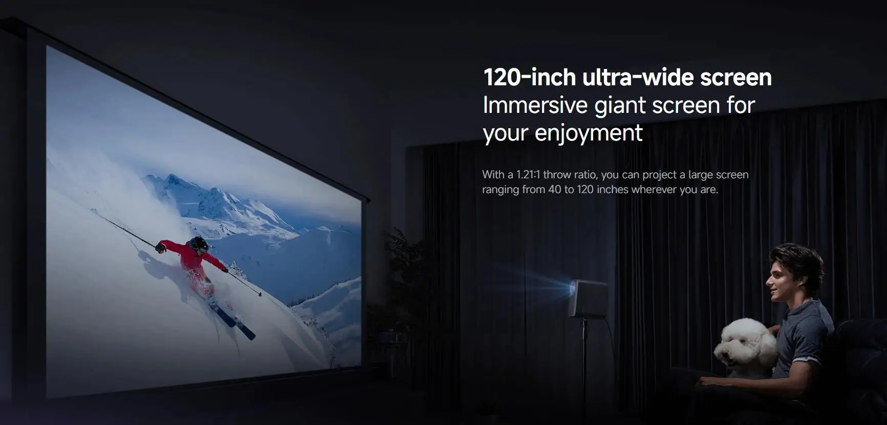 Xiaomi Smart Projektor L1 Pro, Google TV 400 ISO-Lumen, 1080p physische Auflösung, Autofokus und automatische Keystone-Korrektur, Dolby-Audio – Detail 6