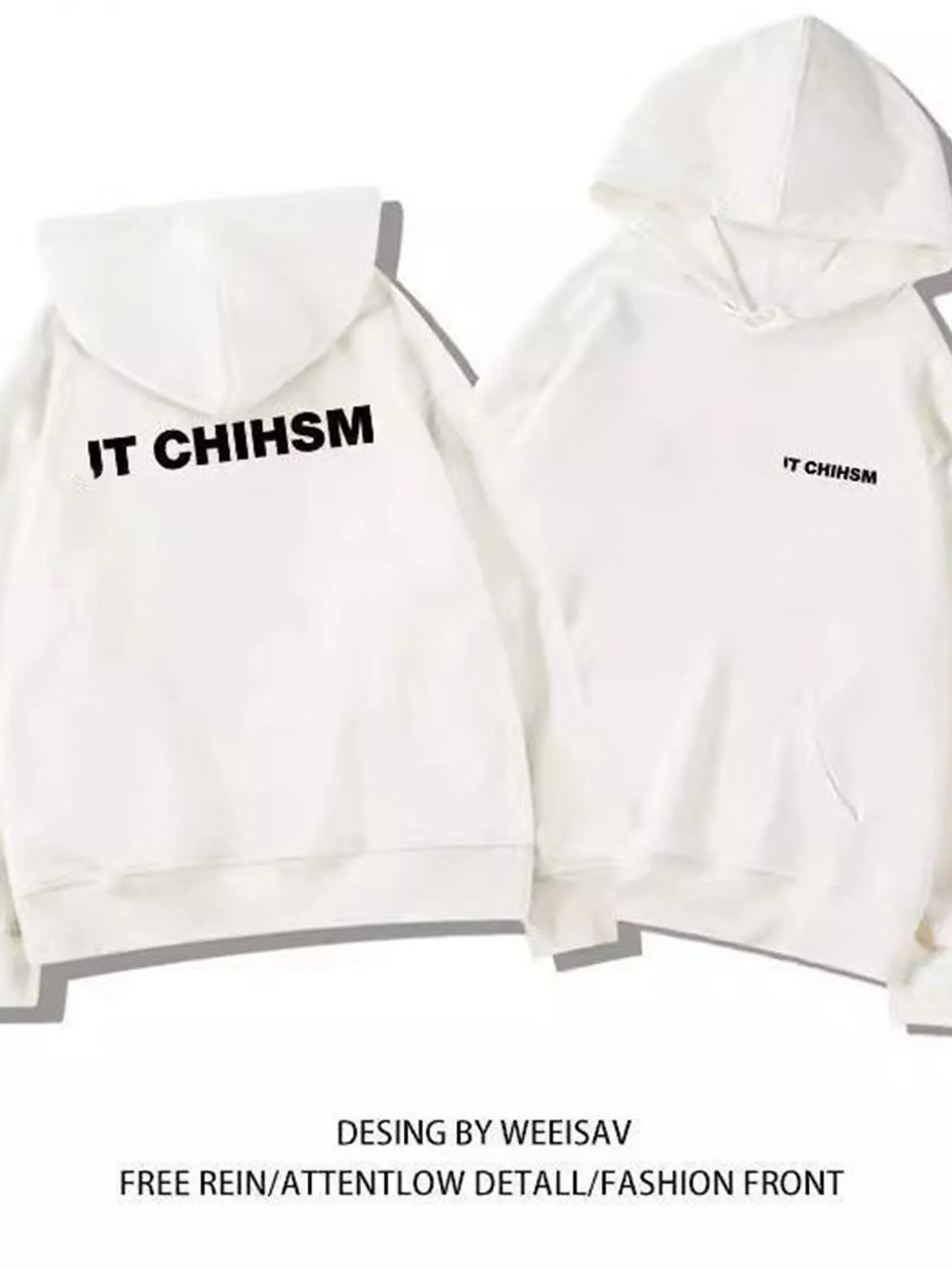 Felpa con cappuccio American Sle Loose Fit da donna Bla Spring Nuovo design Sensation Lazy Sle Jaet Top Small ence Trend