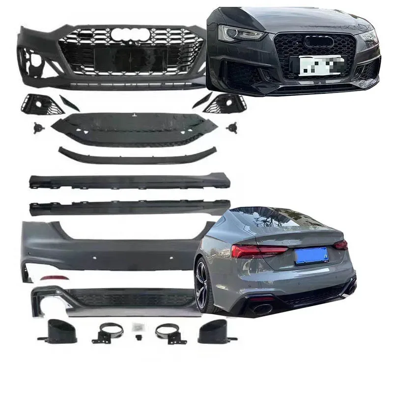

Factory Wholesale Factory Bodykit for A5 2017-2021 Upgrade to RS5 Front Bumper Side Skirt Rear Bumper
