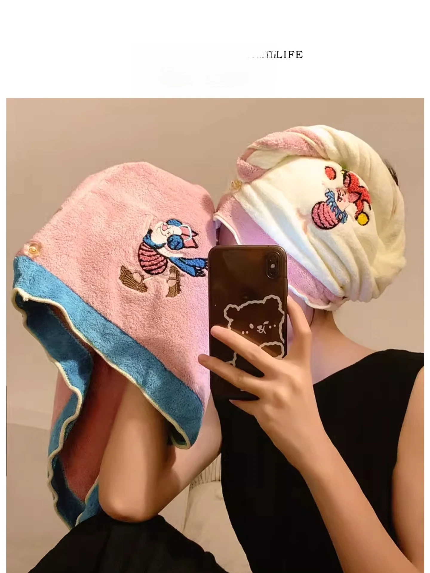 

Супервпитывающая быстросохнущая махровая шапочка-полотенце для сушки волос Cute Cloud Twist, для личной гигиены, бытовые чистящие средства