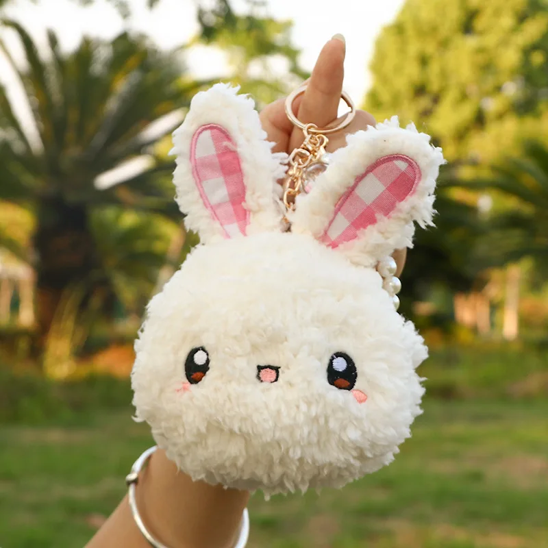 New plush toy cartoon bubble rabbit purse cute plush pendant  mini doll pendant keychain fashione decorate birthday gift