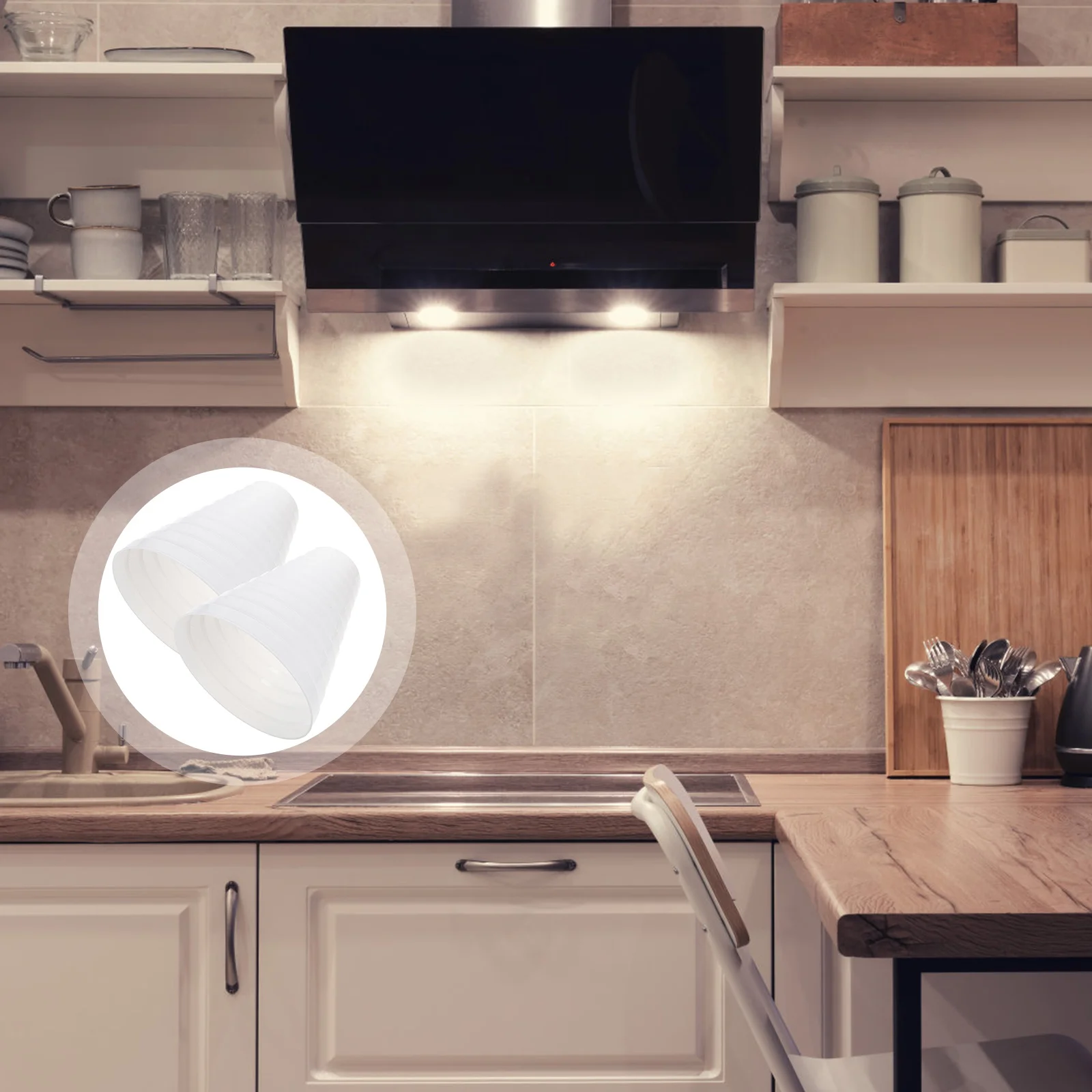 2Pcs Dryer Duct Connector PVC Material Wear-Resistant Durable Hvac System Ventilation Adapter Dryer Duct Connector