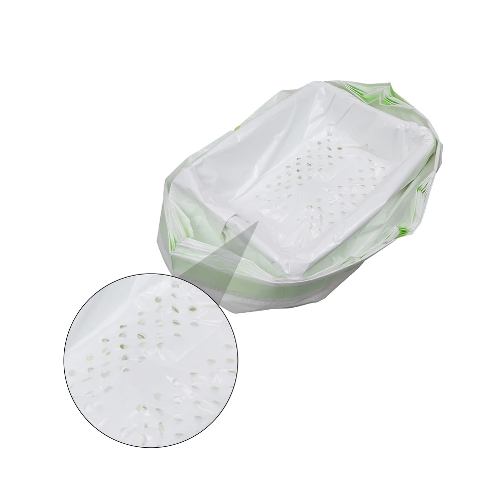 

7PCS Cat Litter Filter Pouch Premium Plastic Hidden Strap Large Hole Non Clogging Automatic Closing Cleaning Supplies