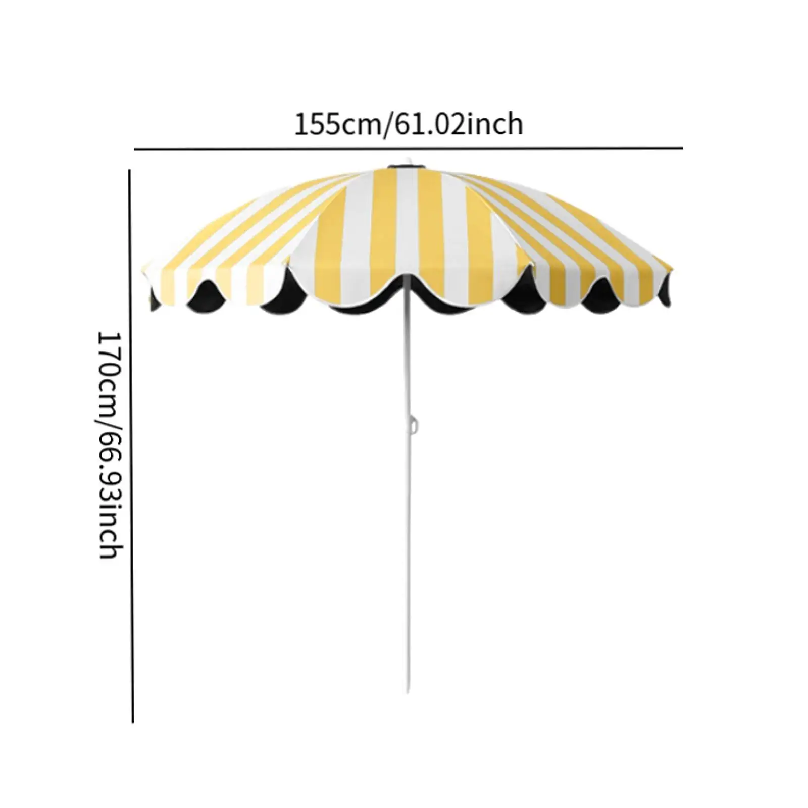 Garden Umbrella Patio Parasol Large Reinforced Support Frame Portable Sturdy Canopy for Backyard Holiday Garden Pool Patio