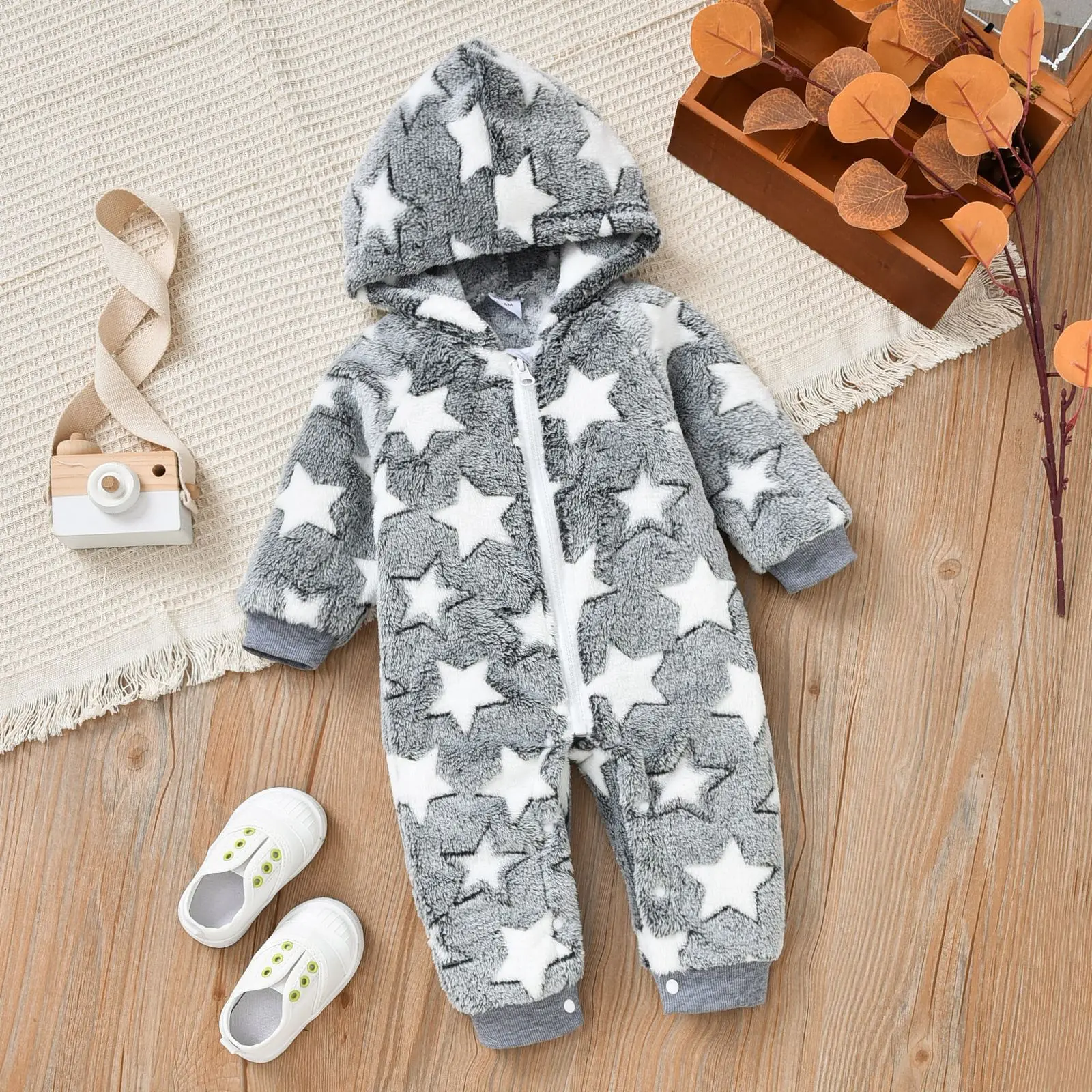 2025 Baby Romper Warm Outfit Clothes Jumpsuit Thicken Hooded Jumpsuit Fall Winter Newborn Clothes Комбинезон Для Малышей ﻿