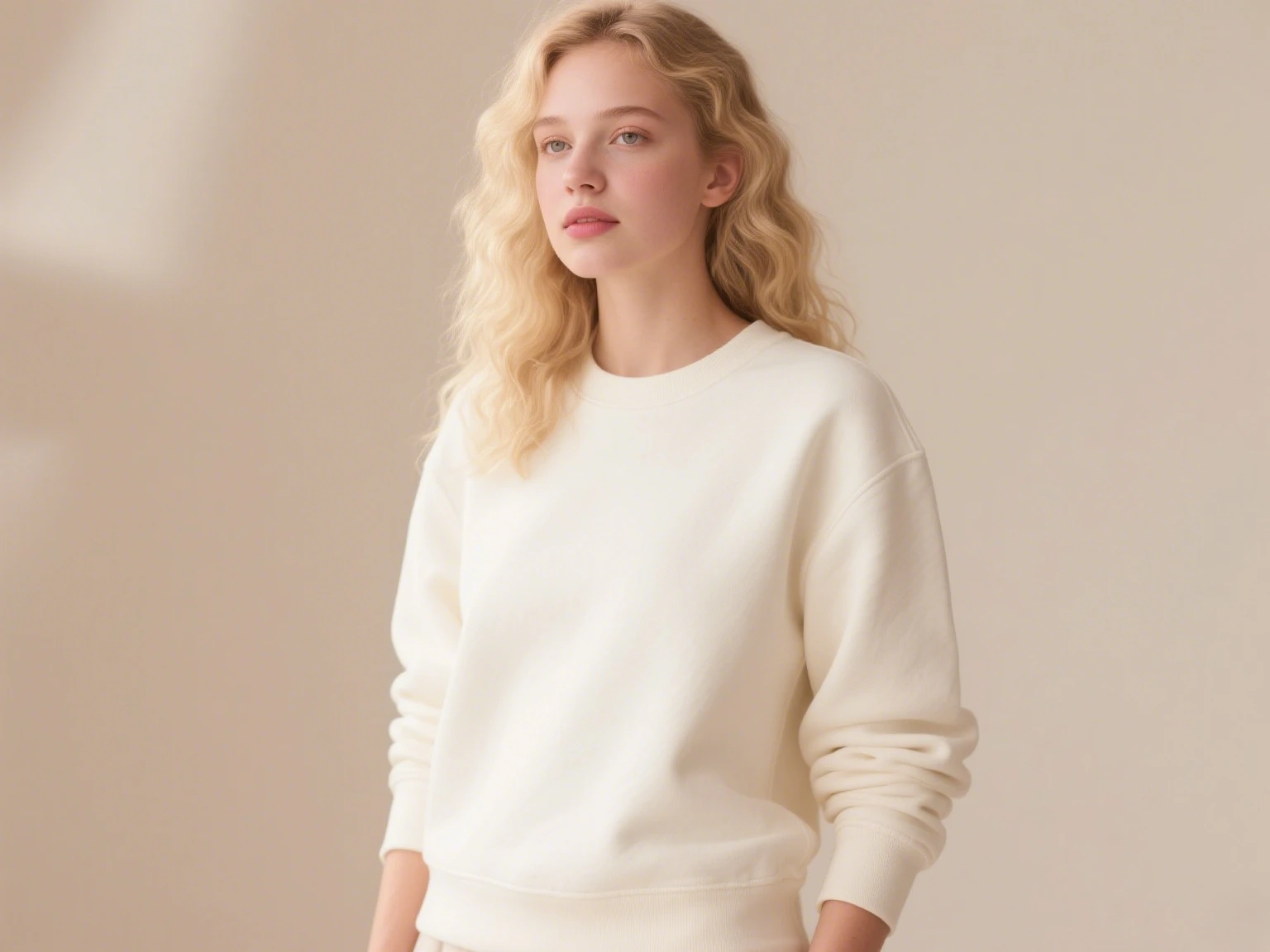 Damska bluza z kapturem w jednolitym kolorze na jesień i zimę, w stylu koreańskim, luźna i swobodna, uniwersalna do noszenia jako warstwa wierzchnia lub pod spód.