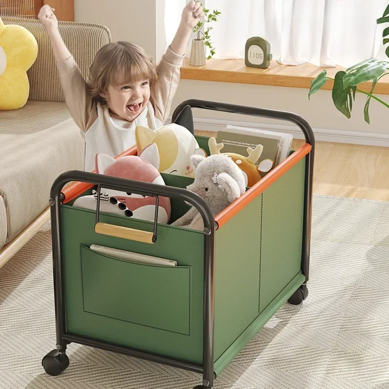 

High Quality Toys Storage Holders Racks with Wheels Household Snacks Organizer Cart Large-capacity Rotating Kitchen Storage Rack