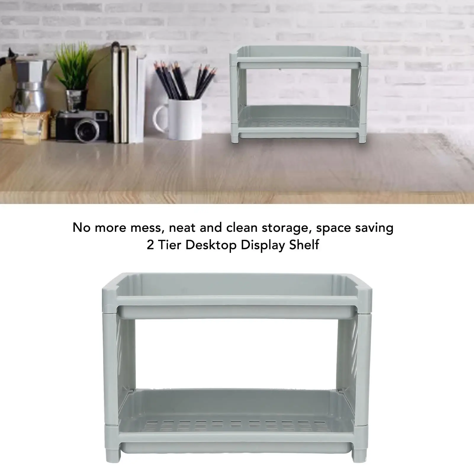 Sturdy Structure Desktop Cosmetic Rack with Open Design  Easy Assembly, Neat Storage  Wide For bathroom Application