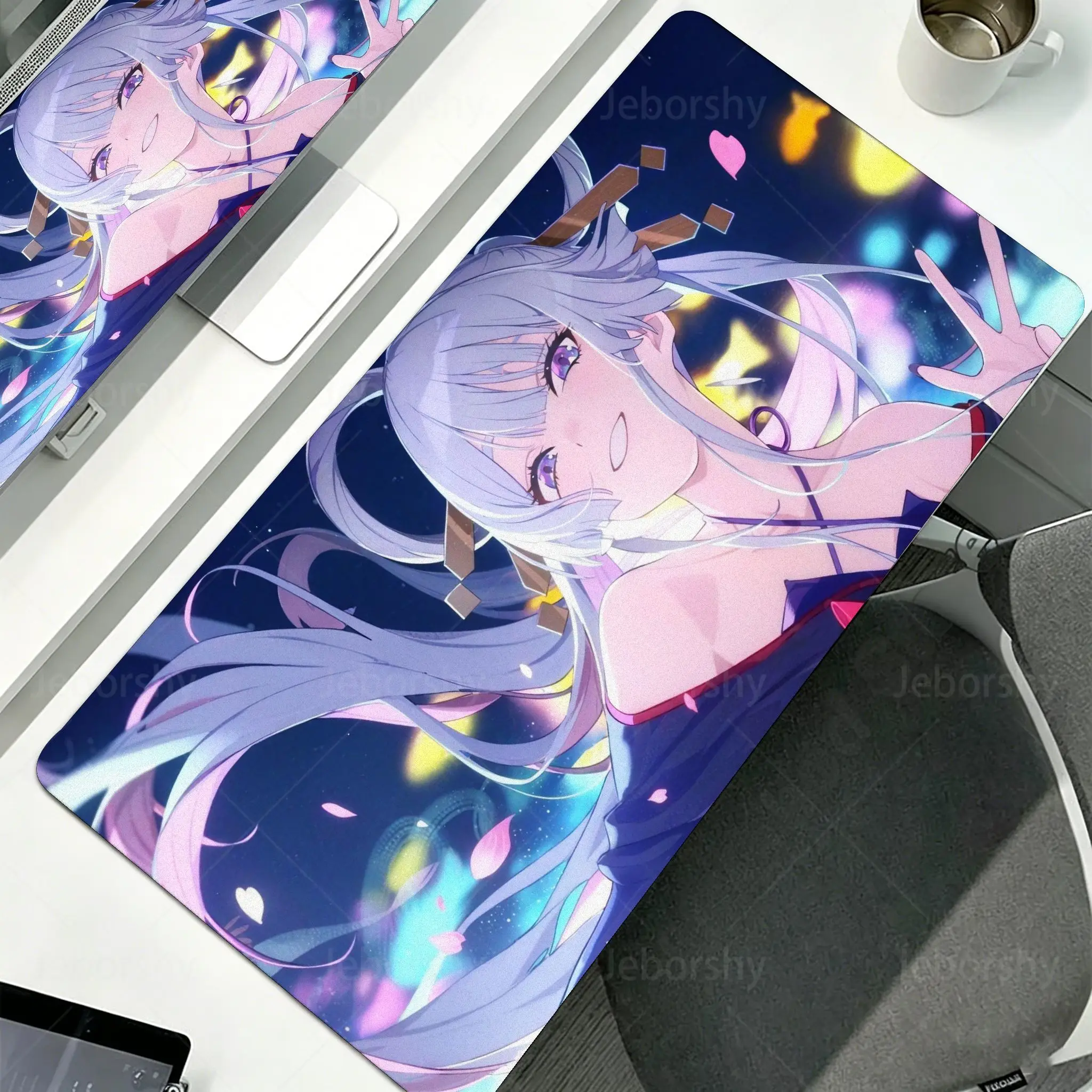 Anime Cosmic Princess Kaguya Mouse Pad Large Computer Mousepad Office Pc Gamer Non-slip Rubber Keyboard Deskmat