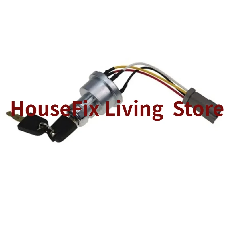 Heavy Machinery Starter Ignition Switch 142-8858 - Keyed Ignition Control with Wiring Harness