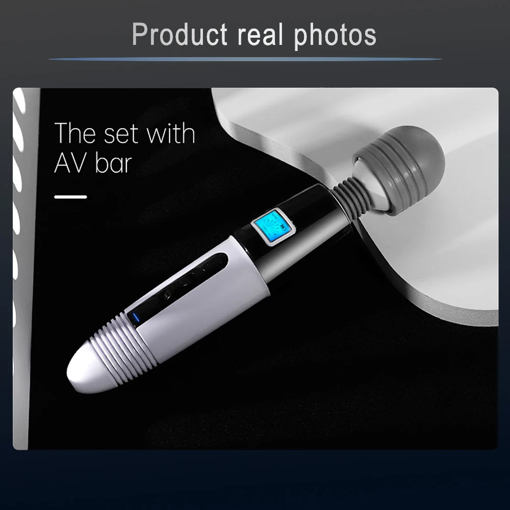 عصا تدليك كبيرة 8 تردد 8 سرعات أقوى هزاز AV عصا مقاوم للماء USB قابلة للشحن الكبار منتجات الجنس للنساء #2