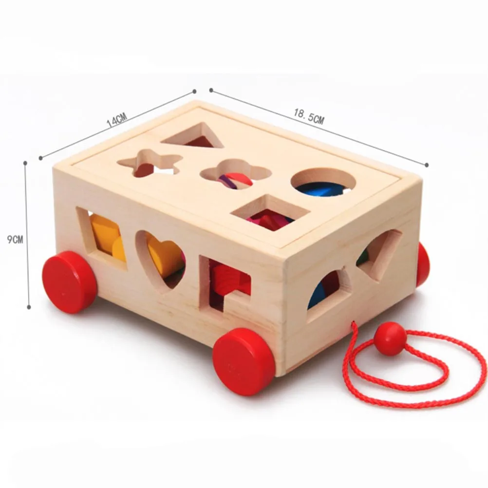 

Wooden Shape Matching Car Educational Graphics Geometry Blocks For Kids Children Gift Cube Puzzle Learning Wood