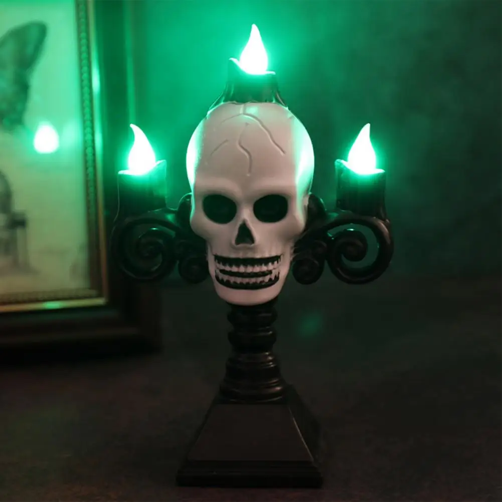 Halloween Skeleton Ghost Green Light,Festival Lights,Spooky Skull Sign,with Green LED Lights for Haunting Decorations