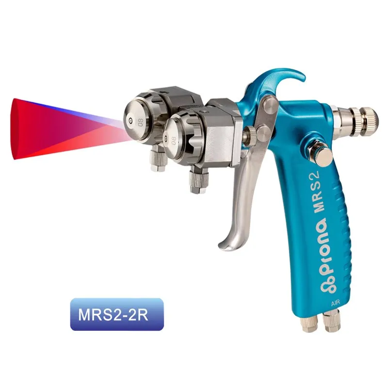 Druck Spray Gun MRS2-2R Air Zwei Komponente Nano Farbe Gun Form Trennmittel Doppel Düse Spritzpistole