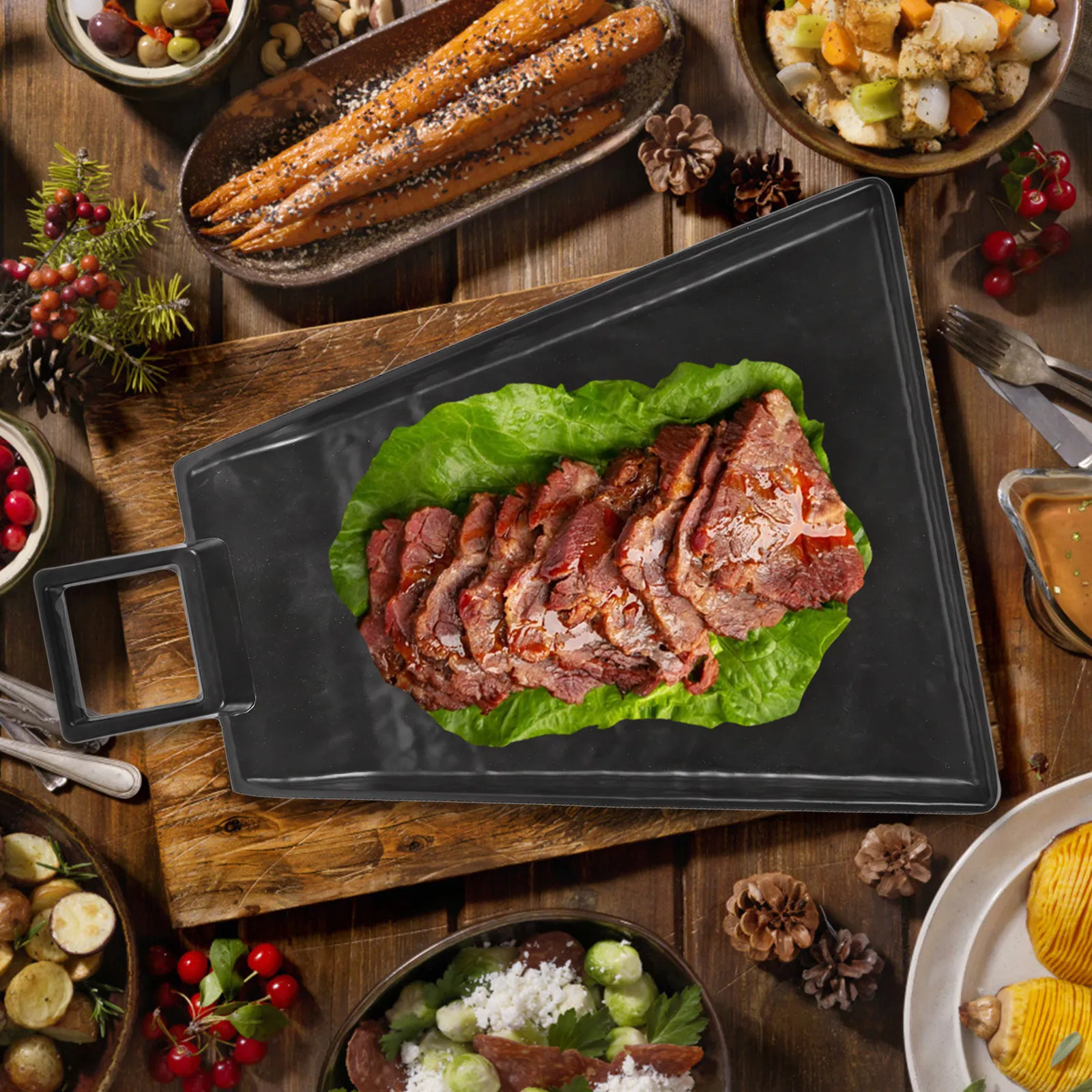 

Большая тарелка в форме лопаты, тонкая работа, гладкая поверхность, для фруктов, десертов, закусок, сервировочная тарелка для вечеринок, пикников, отдыха на природе