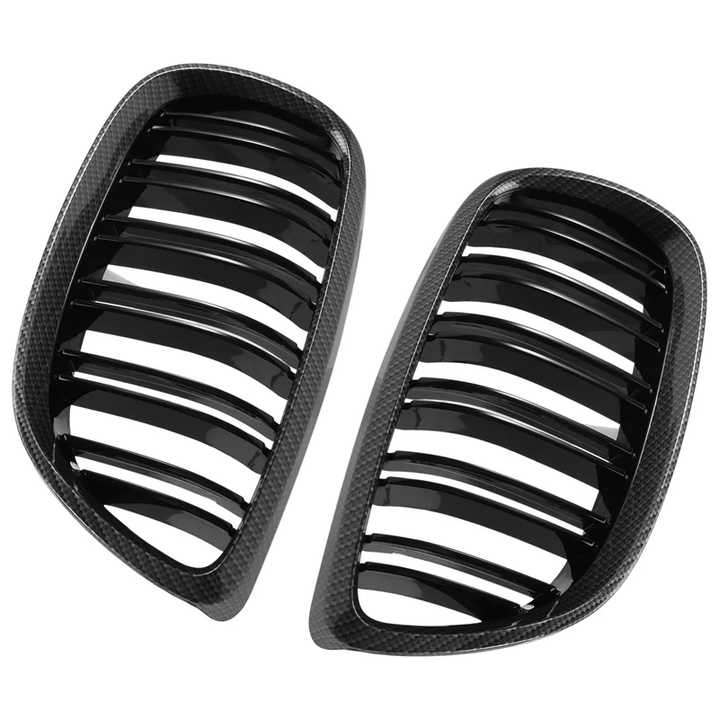 ل-BMW E90 E92 E93 M3 328I 335I 2007-2011 ألياف الكربون نظرة الجبهة الكلى مصبغة 51137157275 51137157276