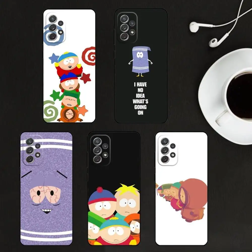 

S-South Park T-Towelie Phone Case For Samsung S25,S24,S21,S22,S23,S30,Ultra,S20,Plus,Others Soft Black Cover