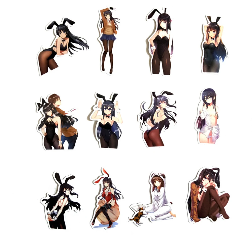 10/30/50pcs Seishun Buta Yarou Anime Stickers Girls Sakurajima Mai Sticker Waterproof Notebook Skateboard Luggage Sakuta Decal